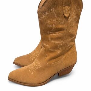 Cowboy style Western Genuine Leather Anckle Boots Telluride Clothing Company Sz8